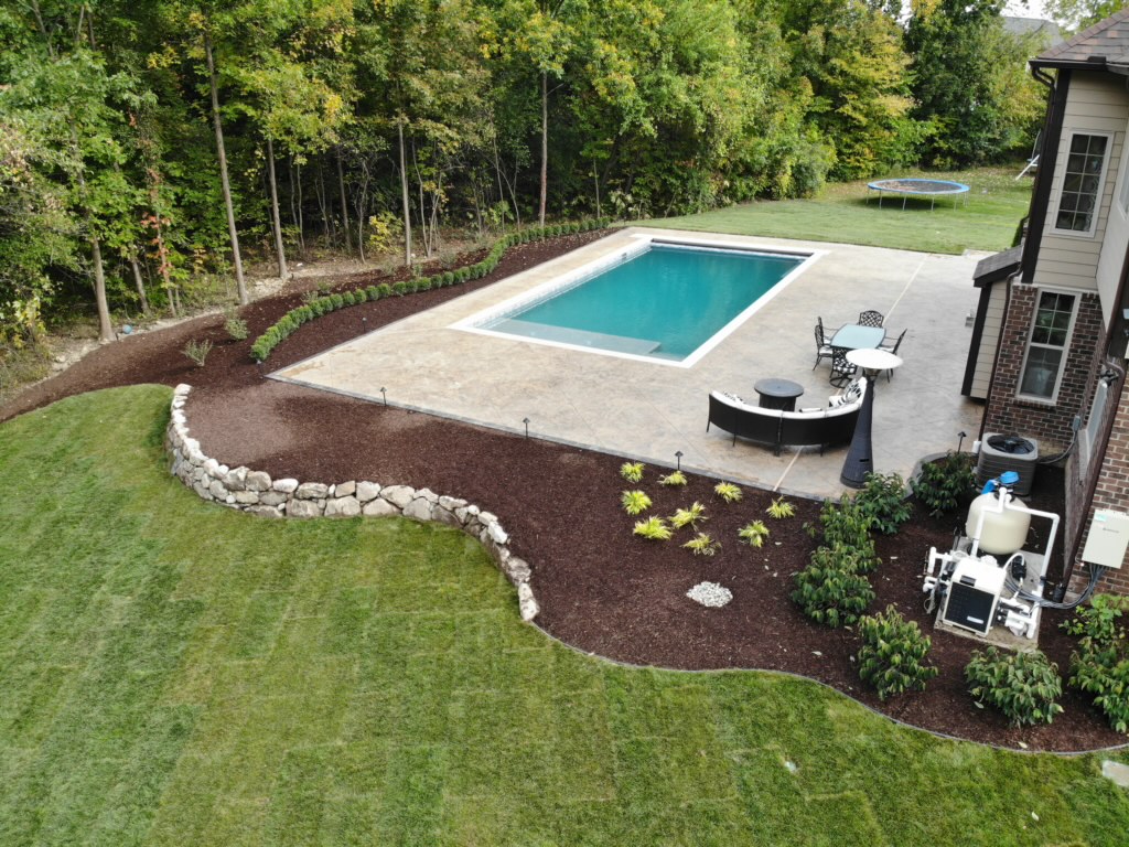 blackstone landscaping backyard project